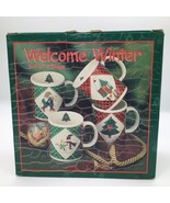 *Vintage* K-Mart Christmas Holiday Winter Mug Set Of Four - $369.75 MXN