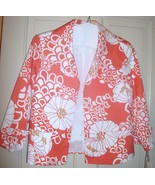 Womens Randy Kemper Casual Blazer Jacket Floral Orange Yellow SZ 10 NWT - £47.17 GBP