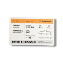 Travel Vinyl Water Bottle Laptop Sticker (WW50): Airline Boarding Pass - $53.82 MXN