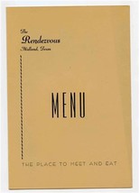 The Rendezvous Drive In Dining Room Menu Midland Texas 1940 Place to Meet &amp; Eat - £68.55 GBP