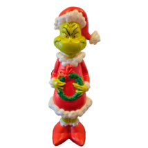 Gemmy Grinch w Wreath 24&quot; 2 ft. Christmas Lighted Blow Mold Decoration Dr. Seuss - £61.18 GBP