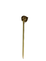 Vintage Horseshoe And File With Gem Gold Tone Lapel Stick Tie Pin - £10.04 GBP