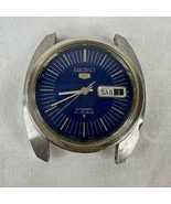 Seiko 5 Automatic 6119-8470 Blue Dial Vintage Men&#39;s Watch Face For Parts... - £100.90 GBP