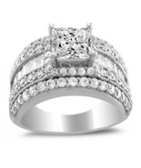 Dimaya 14k White Gold 2 1/2ct Princess-cut Diamonette CZ Engagement Ring - $734.00+