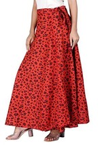 Womens skirt flared Cotton Wrap Tiger Print fashion Maxi Length 40&quot;, Fre... - $32.13