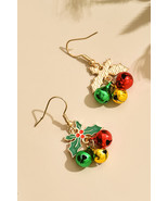 Gold Plated Christmas Jingle Bell Hook Earrings - $5.30 CAD