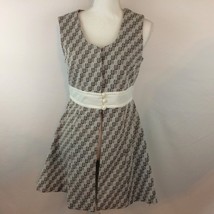Tunic Dress Womens Size 11 Sleeveless 100% Polyester Brown 1960 1970s Vi... - £36.58 GBP