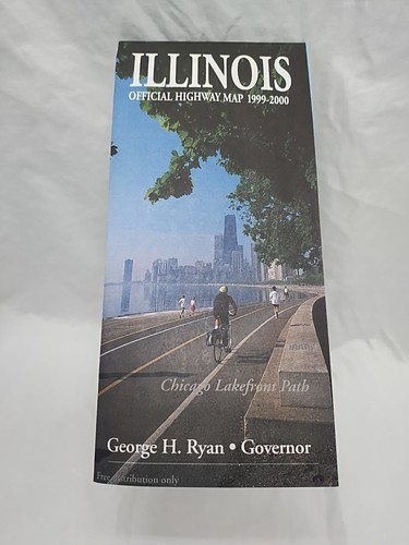 Illinois Official Highway Map 1999-2000 Brochure - $14.84