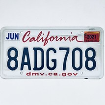 2021 United States California Lipstick Passenger License Plate 8ADG708 - £13.23 GBP