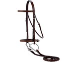 English Saddle Cob Size Raised Dark Brown Leather Horse Bridle w/ Laced ... - $29.80