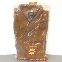 Van Heusen Shirt Vanopress size 16 16.5 Burnt Orange Loop Collar Vintage S6 - $49.95