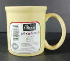 Vintage Gibson Mix &#39;n&#39; Match Yellow Cafe Oversize Coffee Mug Ceramic 14 Oz - £7.01 GBP