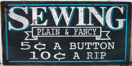 Original Wood &quot;Sewing&quot; Sign - £99.91 GBP