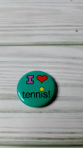 Vintage American Girl Grin Pin I Love Tennis Pleasant Company - $3.95