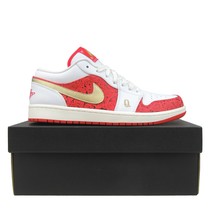 Air Jordan 1 Low SE &quot;Spades&quot; Red Gold Sneakers Mens Size 10.5 NEW DJ5185... - £215.15 GBP