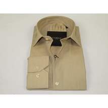 Men's Shirt Hankie CASILA Turkey Cotton Blend 501770-29 Tan Oxford Texture image 3