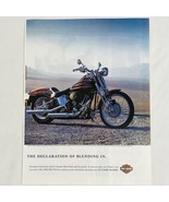Harley Davidson Softail Springer Motorcycle Color Magazine Print Ad 10&quot; ... - $10.38 CAD