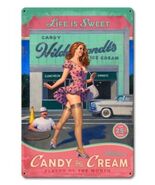 Candy and Cream Pin Up Metal Sign Greg Hildebrandt - $732.84 MXN