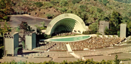 1950&#39;s Famous Hollywood Bowl Amphitheater, Foothills of California Postcard - £7.24 GBP