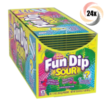 Full Box 24x Packets Lik-m-aid Fun Dip Assorted Sour Stix &amp; Powder Candy | 1.4oz - £29.68 GBP