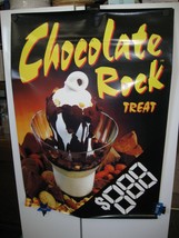 Vintage 1998 Dairy Queen Chocolate Rock Treat Poster 31&quot; X 44&quot; Ice Cream Sundae! - £19.89 GBP