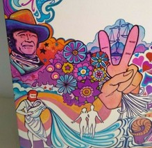 Vintage Folder 1970 Psychedelic Groovy Mod Retro Love Pop Culture Art John Wayne - £11.66 GBP