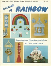 Macrame A Rainbow Pattern Book Pam Gochjanour PD1152 Baskets Mobiles Photo Frame - £5.50 GBP