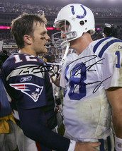 Tom Brady Peyton Manning Signed Photo 8 X10 Rp Autograph Patriots Denver Bronco - £15.71 GBP
