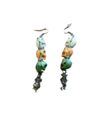 Drop dangle 3 skull gothic earring 3.5&quot; long - $12.13 CAD