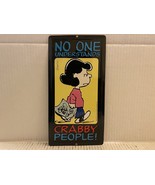 NO ONE UNDERSTANDS CRABBY PEOPLE! PEANUTS United Feature Syndicate Tin Sign - £79.12 GBP