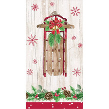 Vintage Christmas Sled 16 Ct Guest Napkins, 3 Ply - £6.19 GBP
