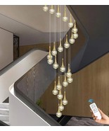 Flashing God Foyer Crystal Bubble Light Fixture Chandelier Gold High Cei... - $4,687.34 MXN