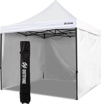 Outfine Heavy Duty Canopy 10X10 Pop Up Commercial Canopy Tent, White, 10 * 10Ft - £168.88 GBP