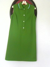 Vintage 1960/70&#39;s Bodin Knits Florida Sleeveless Knee Length Polo Dress Size 18 - £27.52 GBP