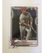 2021 Bowman Baseball Base Card Los Angeles Angels Mike Trout 14&#39;&#39; x 10&#39;&#39;... - $48.76 CAD