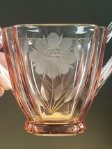 Vintage Pink Depression Glass Cornflower Pattern Double Handled Open Sug... - $11.11