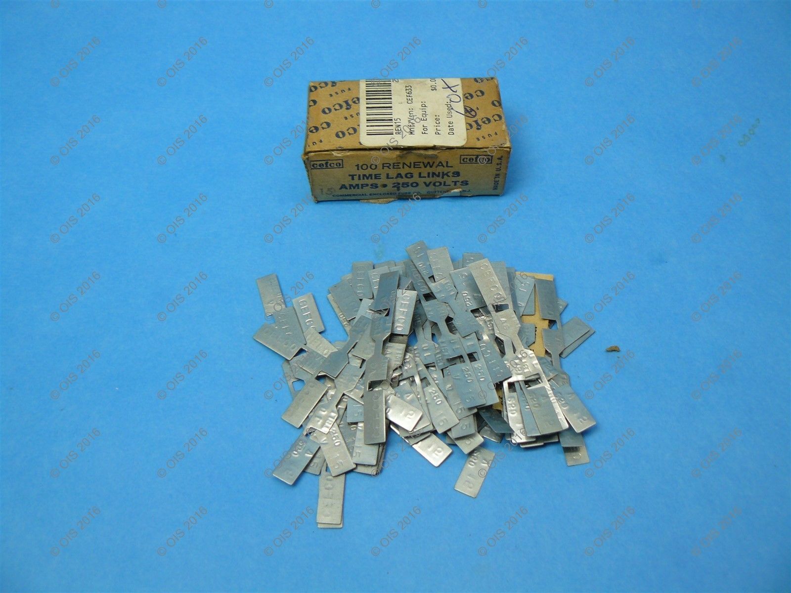 Cefco LKN-15 Superlag Renewable REN15 Fuse Link 15 Amp 250 VAC Lot Qty 3... - $1.25