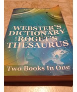websters dictionary &amp; rogets thesaurus 2 books in 1 abridged edition sof... - £11.72 GBP