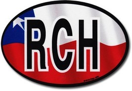 An item in the Home & Garden category: Chile Wavy Oval Decal