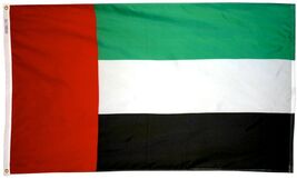 United Arab Emirates - 2'X3' Nylon Flag - Nylon, Without Fringe, Grommets - $50.40