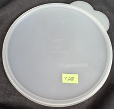 T28 Tupperware Replacement Round Butterfly Tab Lid - Clear Colorless - 6&quot; - £6.26 GBP