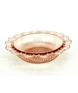 Anchor Hocking Open Lace Ribbed Pink Depression Glass Bowl, Old Colony P... - £23.05 GBP