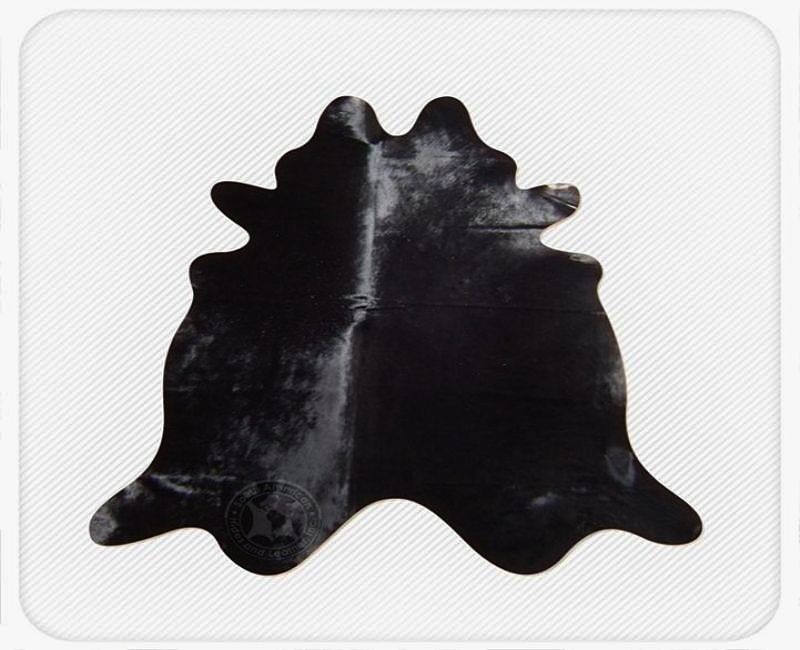 Solid Dyed Black Natural Brazilian Cowhide Rug - $479.00