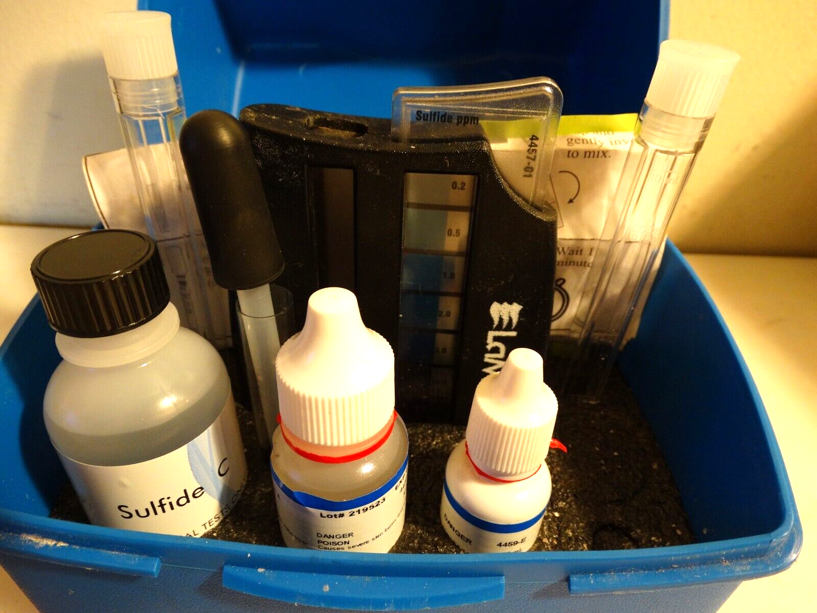 LAMOTTE 4456-01 Water Quality Testing Kit Sulfide, 0.2 to 20 PPM - $39.60