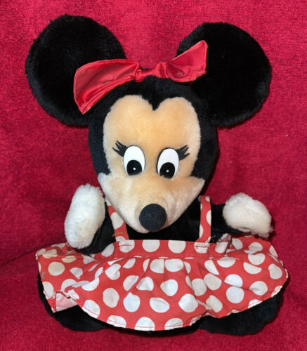 Primary image for Vintage Disney Plush Hand Puppets Mickey & Minnie Mouse 9" Pretend Play