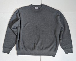 Heavy Vintage 1990’s USA Made BVD Mens 3XL Blank Black Crewneck Sweatshirt - £42.99 GBP