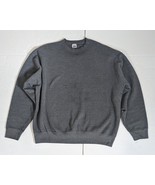 Heavy Vintage 1990’s USA Made BVD Mens 3XL Blank Black Crewneck Sweatshirt - £42.52 GBP