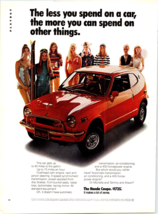 Vintage 1972 Honda Coupe It Makes A Lot Of Sense Playboy Print Advertise... - $6.49