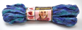 Lion Brand Imagine Prints Ribbon Yarn Scarf Cowl - 1 Skein Blueberry Hill #310 - $7.55