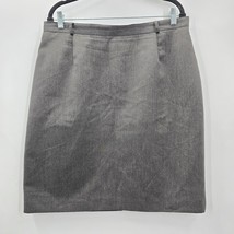 Worthington Gray Italian Zip Up Mini Short Executive Suit Skirt Plus 18 - $40.00